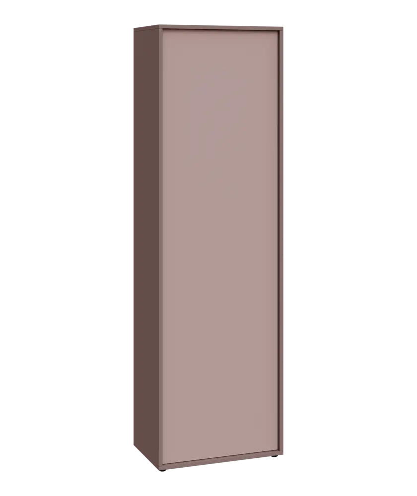 ERY S660 P šatní skříň, 1-dveřová, šatní tyč, 2000x600x600, pravá, pudrová